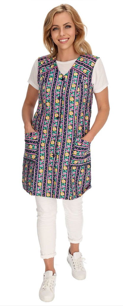 7/8 tunic cotton colorful apron short sleeveless chef's apron