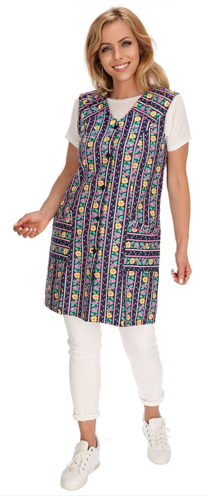 7/8 tunic cotton colorful apron short sleeveless chef's apron