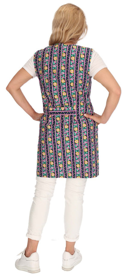7/8 tunic cotton colorful apron short sleeveless chef's apron
