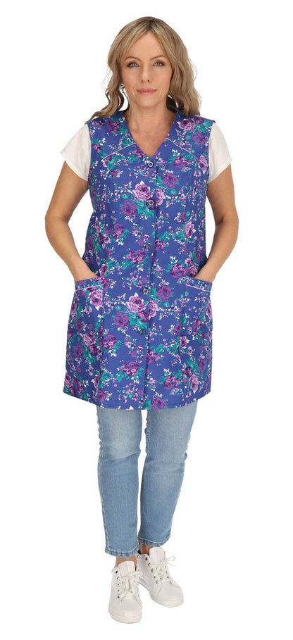 7/8 tunic cotton colorful apron short sleeveless chef's apron