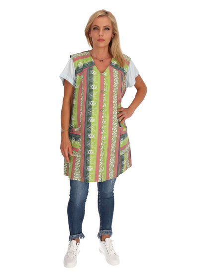 7/8 tunic cotton colorful apron short sleeveless chef's apron