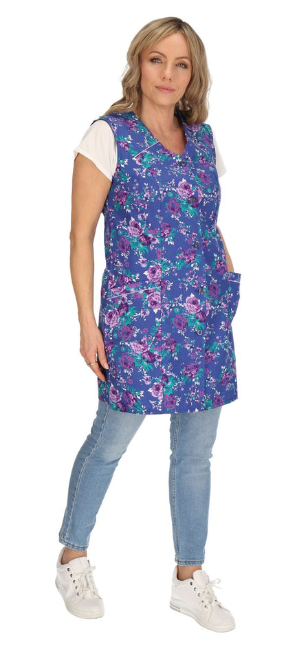 7/8 tunic cotton colorful apron short sleeveless chef's apron