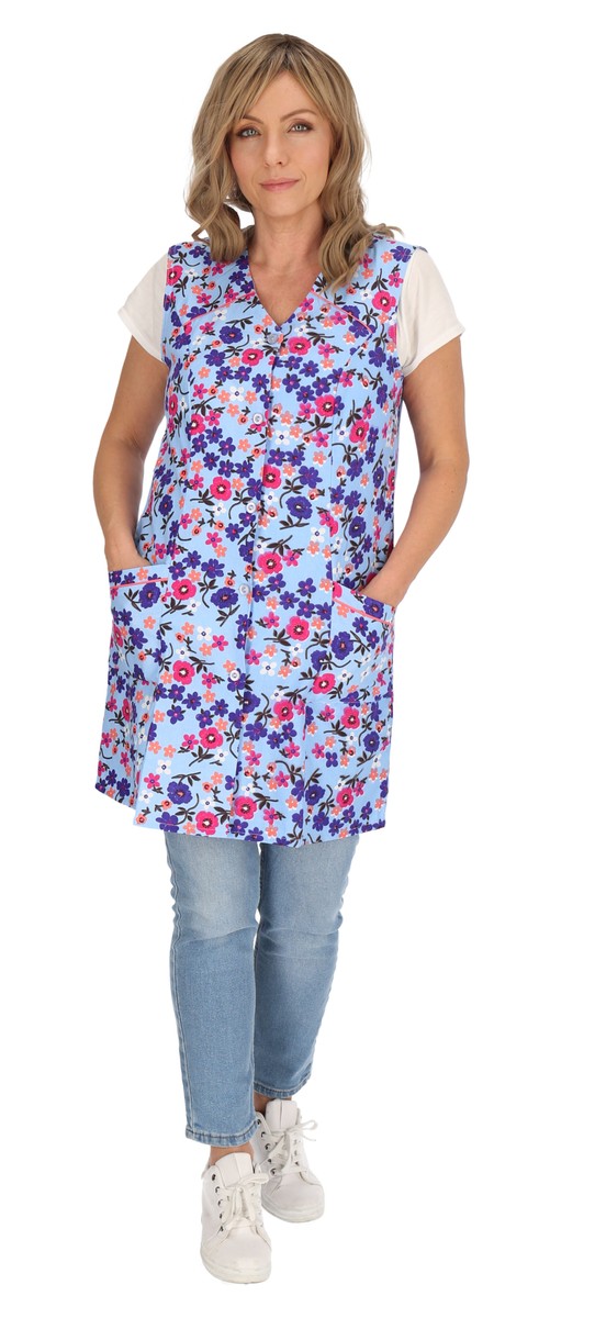 7/8 tunic cotton colorful apron short sleeveless chef's apron