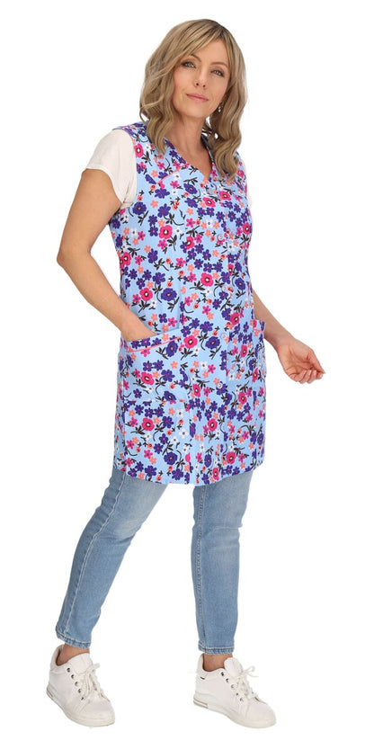 7/8 tunic cotton colorful apron short sleeveless chef's apron