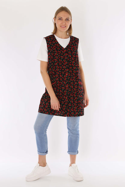 7/8 tunic cotton colorful apron short sleeveless chef's apron