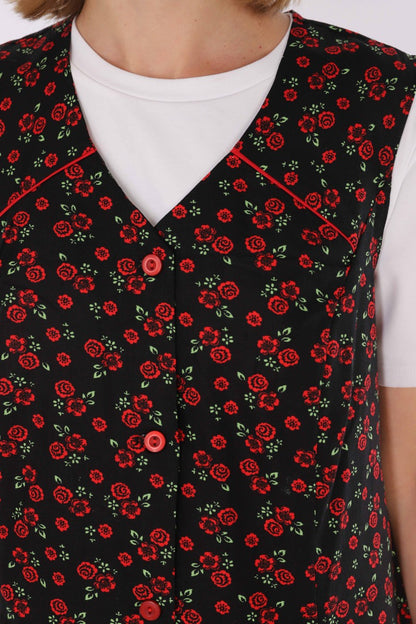 7/8 tunic cotton colorful apron short sleeveless chef's apron