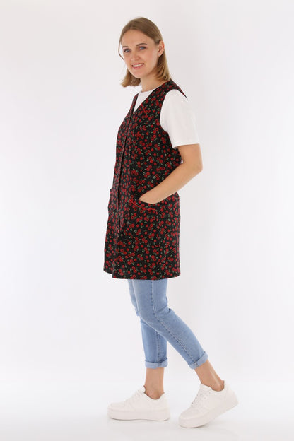 7/8 tunic cotton colorful apron short sleeveless chef's apron