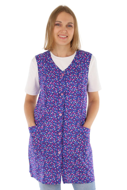 7/8 tunic cotton colorful apron short sleeveless chef's apron