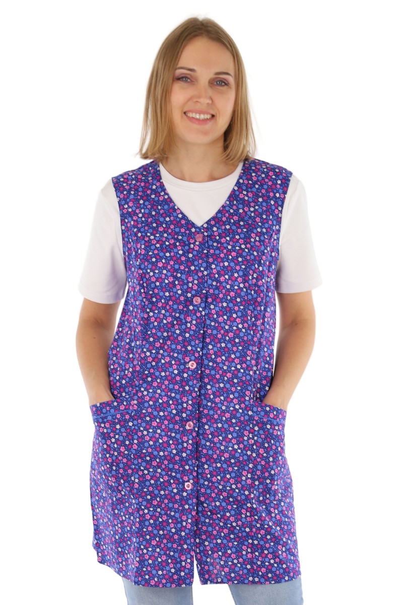 7/8 tunic cotton colorful apron short sleeveless chef's apron