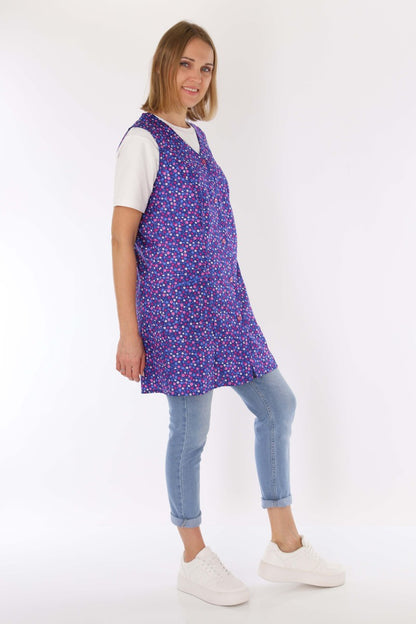 7/8 tunic cotton colorful apron short sleeveless chef's apron