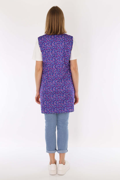 7/8 tunic cotton colorful apron short sleeveless chef's apron