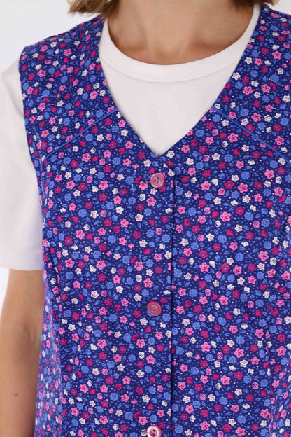 7/8 tunic cotton colorful apron short sleeveless chef's apron