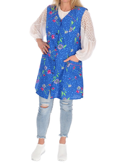 7/8 tunic cotton colorful apron short sleeveless chef's apron