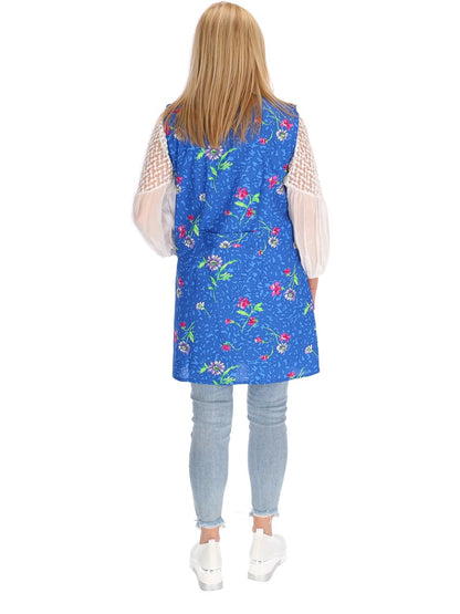 7/8 tunic cotton colorful apron short sleeveless chef's apron