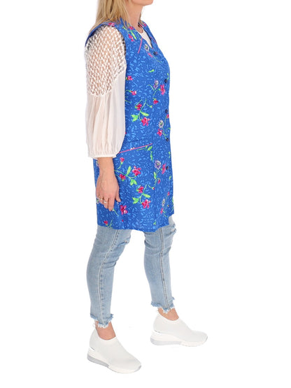 7/8 tunic cotton colorful apron short sleeveless chef's apron