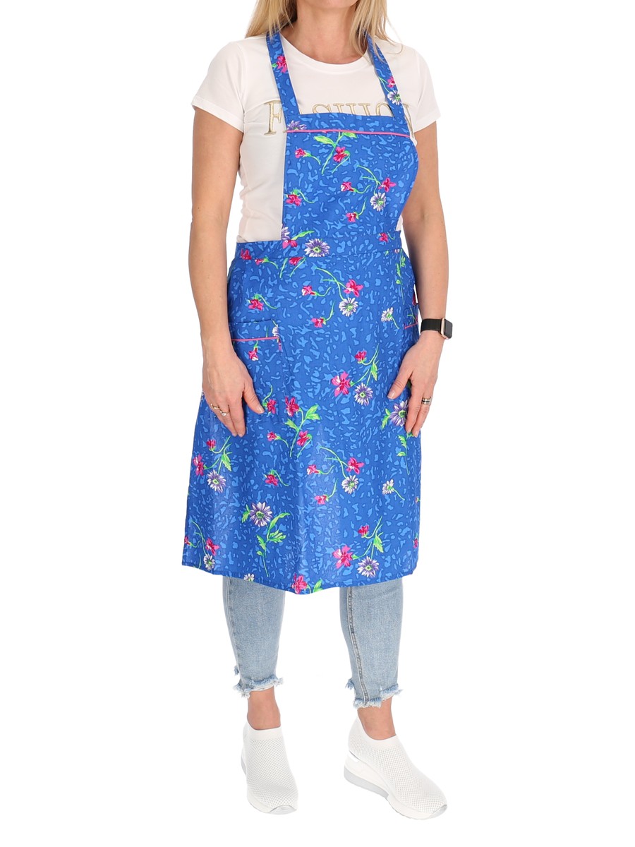 Bib apron cotton floral, strappy apron, apron, BBQ apron, cooking apron