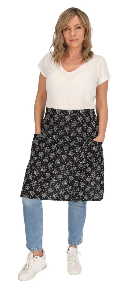 Schuerzenfabrik Küchenschürze Halbschürze 2 Taschen 59x89 cm Baumwolle