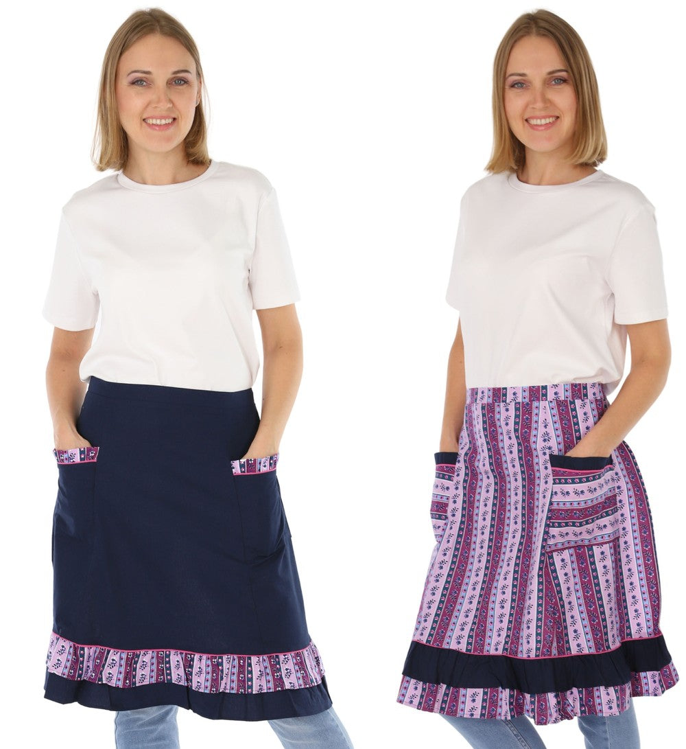 Apron Factory Kitchen Apron Half Apron 2 Pockets 59x89 cm Cotton