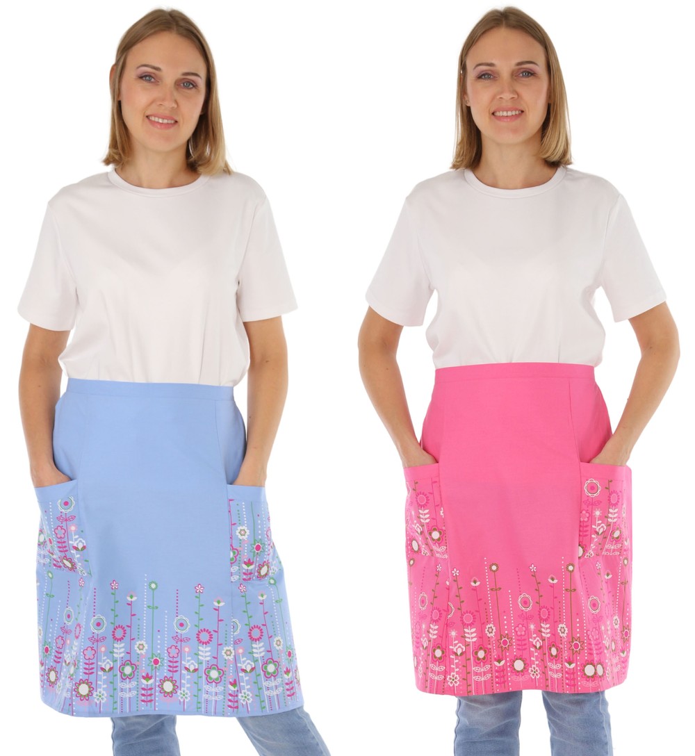 Apron Factory Kitchen Apron Half Apron 2 Pockets 59x89 cm Cotton