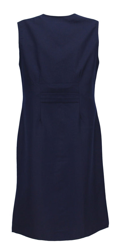 Damenkittel blau Größe 56 ohne Arm Kochschürze Kittel Schürze Knopfkittel Hauskleid