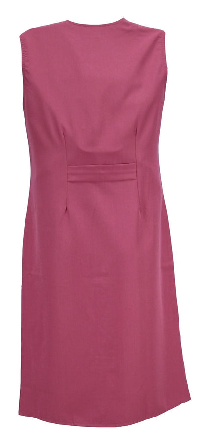 Women's fuchsia smock, size 56, sleeveless, chef's apron, smock, apron, button-front smock, house dress