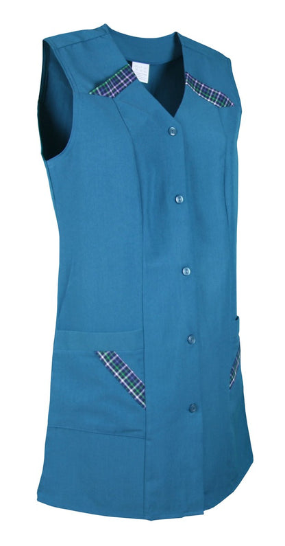 7/8 Tunic petrol size 58 short apron sleeveless cooking apron kitchen apron smock