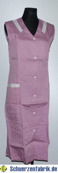 Damenkittel Kittel Schürze rose ohne Arm Baumwolle/Polyester