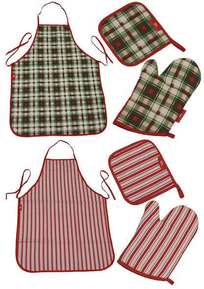 Trägerschürze Ofenhandschuh Topflappen Latzschürze Schürze Kochschürze Set