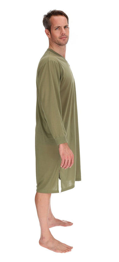 Men's Nightshirt Long Sleeve Nightgown Sleepwear