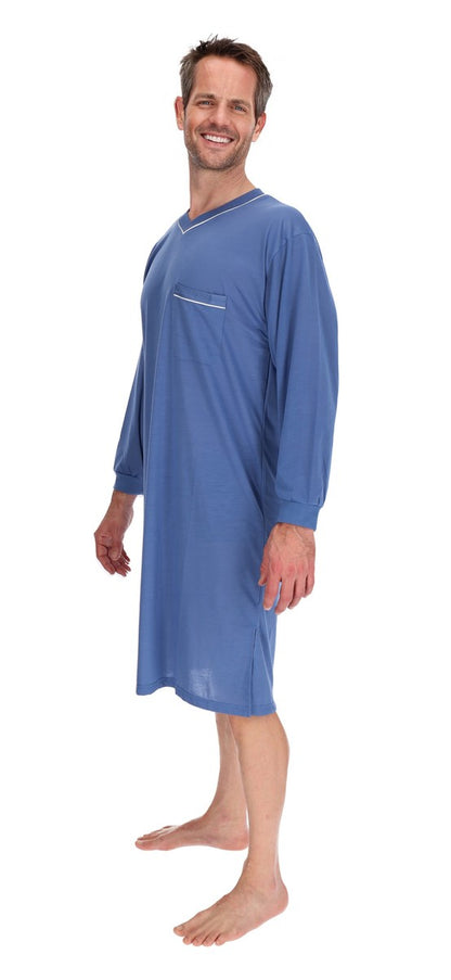 Men's Nightshirt Long Sleeve Nightgown Sleepwear