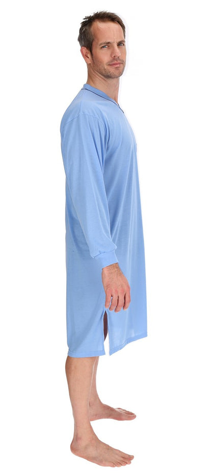 Men's Nightshirt Long Sleeve Nightgown Sleepwear