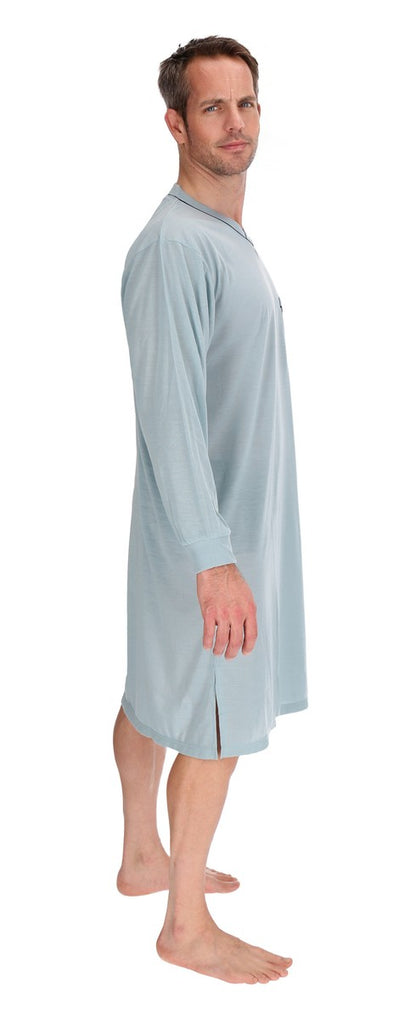 Men's Nightshirt Long Sleeve Nightgown Sleepwear