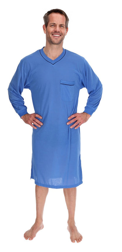 Men's Nightshirt Long Sleeve Nightgown Sleepwear