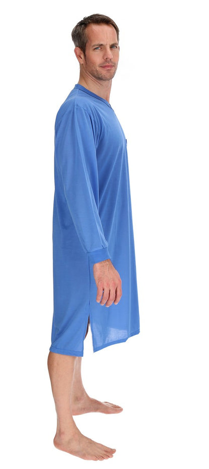 Men's Nightshirt Long Sleeve Nightgown Sleepwear