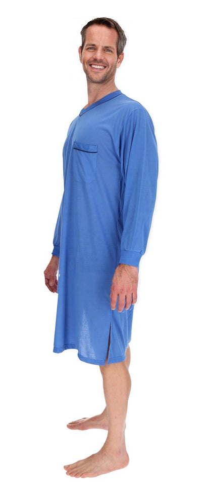 Men's Nightshirt Long Sleeve Nightgown Sleepwear