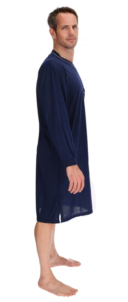 Men's Nightshirt Long Sleeve Nightgown Sleepwear