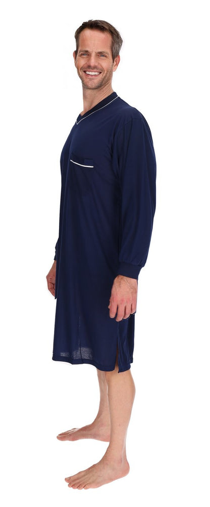 Men's Nightshirt Long Sleeve Nightgown Sleepwear