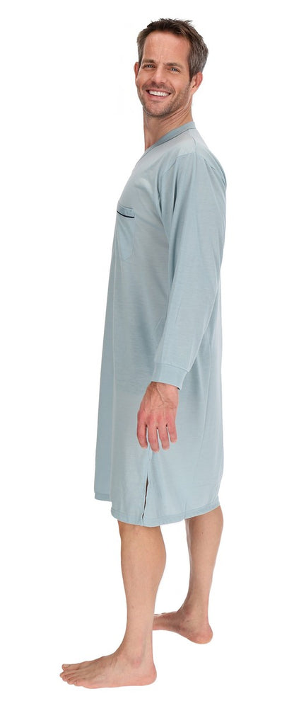 Men's Nightshirt Long Sleeve Nightgown Sleepwear