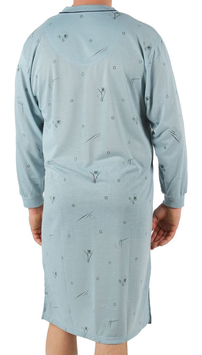 Men's Nightshirt Long Sleeve Nightgown Sleepwear