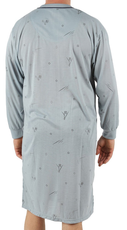 Men's Nightshirt Long Sleeve Nightgown Sleepwear