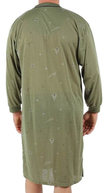 Men's Nightshirt Long Sleeve Nightgown Sleepwear