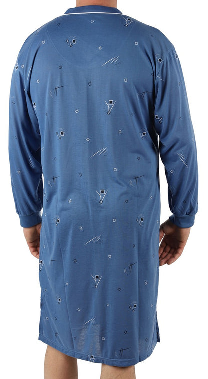 Men's Nightshirt Long Sleeve Nightgown Sleepwear