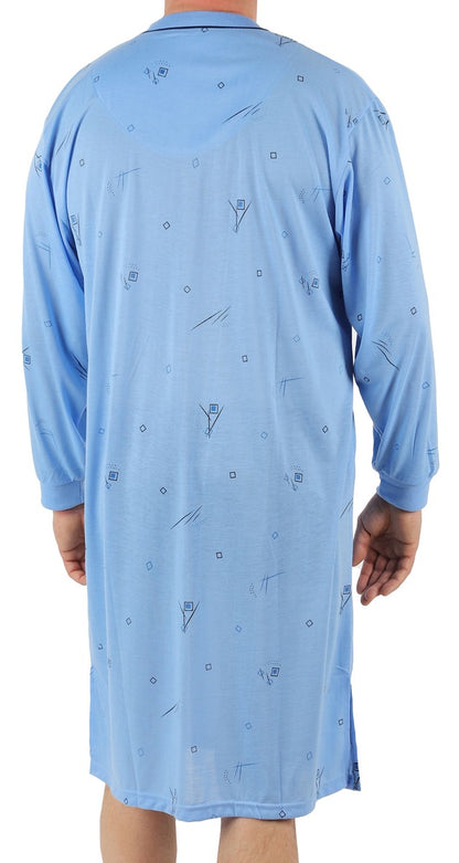 Men's Nightshirt Long Sleeve Nightgown Sleepwear