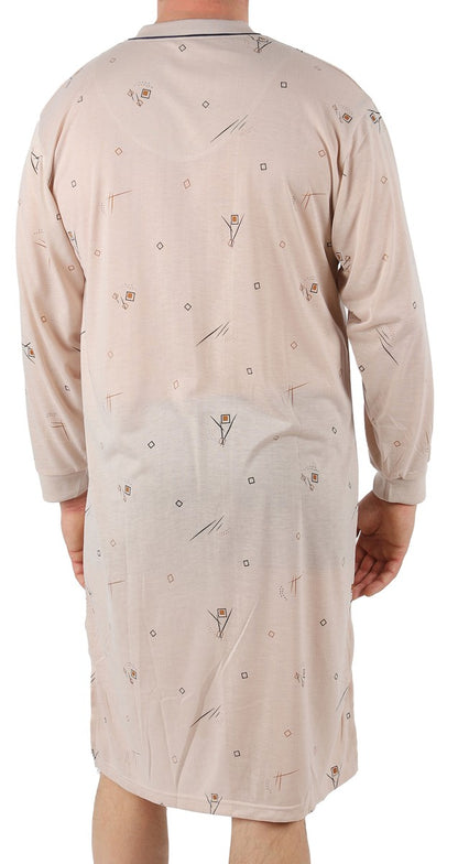 Men's Nightshirt Long Sleeve Nightgown Sleepwear