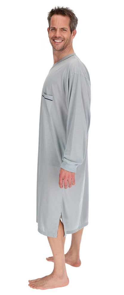 Men's Nightshirt Long Sleeve Nightgown Sleepwear