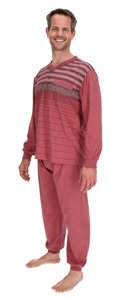 Pajamas Men's long Shirt+Pants Sleepwear Nightwear