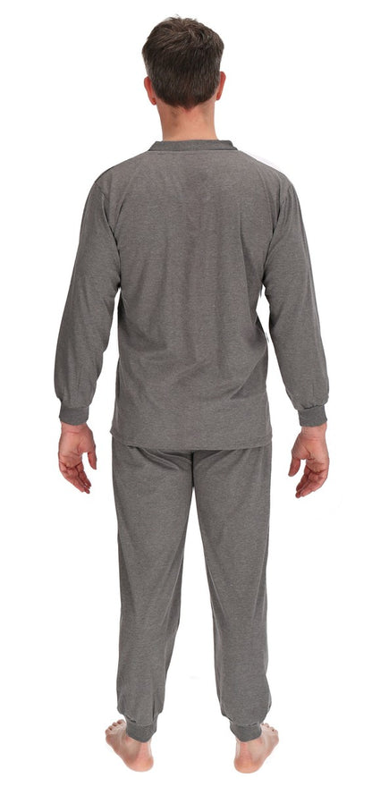 Pajamas Men's long Shirt+Pants Sleepwear Nightwear