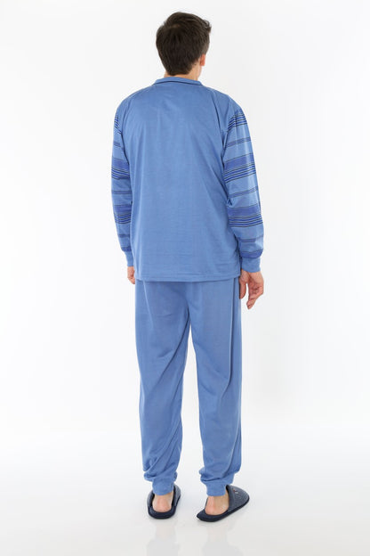 Pajamas Men's long Shirt+Pants Sleepwear Nightwear