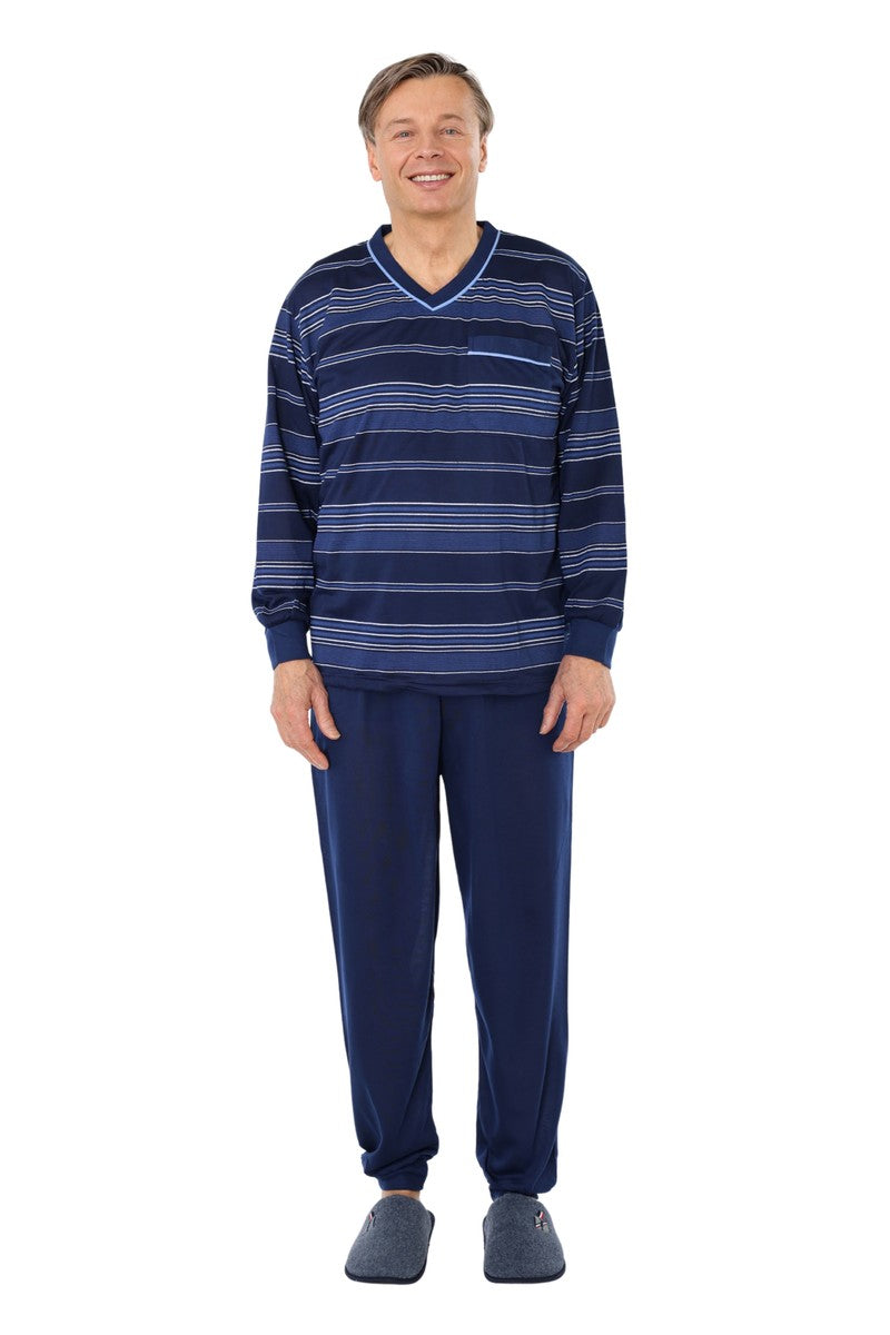 Pajamas Men's long Shirt+Pants Sleepwear Nightwear