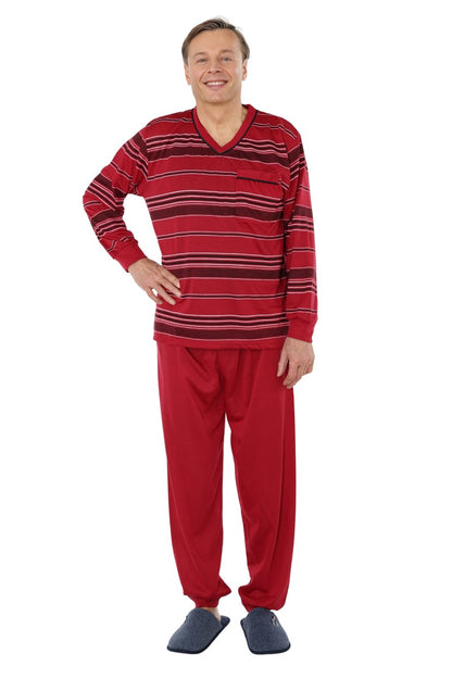 Pajamas Men's long Shirt+Pants Sleepwear Nightwear